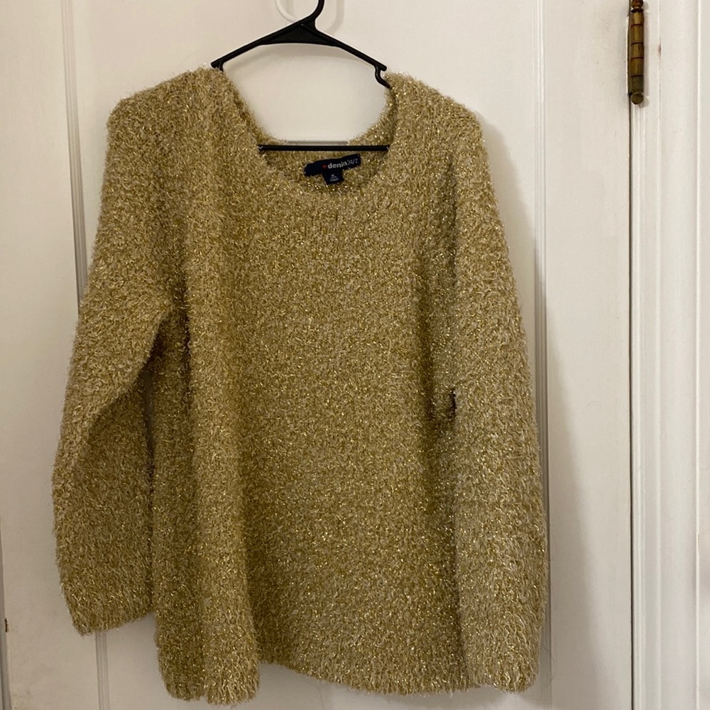 Denim 24 7 sweater for women Golden
